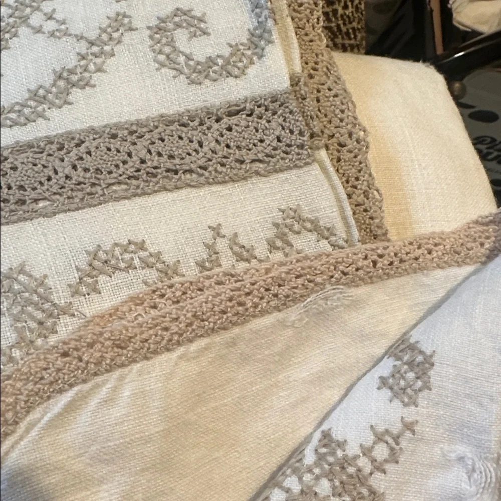 Vintage Tablecloth Lace Cross Stitch
